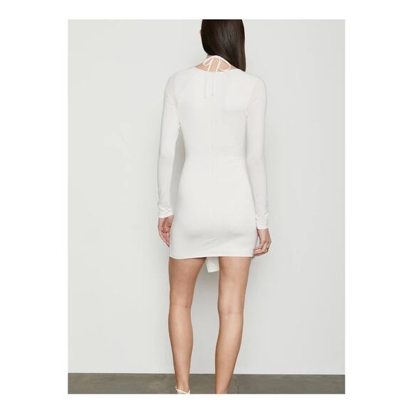 Bailey 44 Burman Dress in To Be Me Crème Long Sleeve Halter Sz Medium NWT - Picture 8 of 10